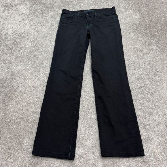 J. Brand Cigarette Leg Shadow Denim Jeans Womens 27 Black Mid Rise Stretch 29x28 - Picture 1 of 13